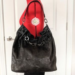 Tory Burch Natalya Washed Sparkle Hobo Purse Bag